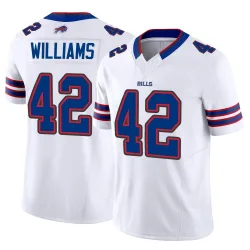 Men's Dorian Williams Buffalo Bills No.42 Limited Vapor F.U.S.E. Jersey - White