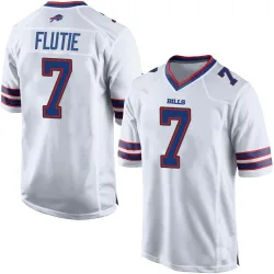 Men's Doug Flutie Buffalo Bills No.7 Game Jersey - White