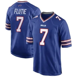 Men's Doug Flutie Buffalo Bills No.7 Game Team Color Jersey - Royal Blue