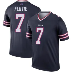 Men's Doug Flutie Buffalo Bills No.7 Legend Inverted Jersey - Navy