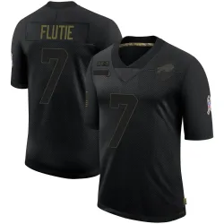 Men's Doug Flutie Buffalo Bills No.7 Limited 2020 Salute To Service Jersey - Black