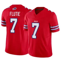 Men's Doug Flutie Buffalo Bills No.7 Limited Vapor F.U.S.E. Jersey - Red