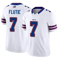 Men's Doug Flutie Buffalo Bills No.7 Limited Vapor F.U.S.E. Jersey - White