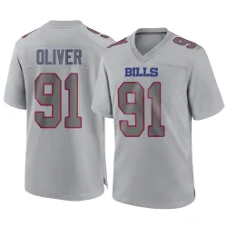 Men's Ed Oliver Buffalo Bills No.91 Game Atmosphere Fashion Jersey - Gray
