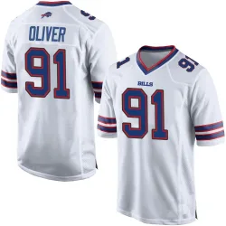 Men's Ed Oliver Buffalo Bills No.91 Game Jersey - White