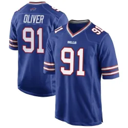 Men's Ed Oliver Buffalo Bills No.91 Game Team Color Jersey - Royal Blue