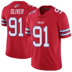 Men's Ed Oliver Buffalo Bills No.91 Limited Color Rush Vapor Untouchable Jersey - Red