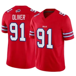Men's Ed Oliver Buffalo Bills No.91 Limited Vapor F.U.S.E. Jersey - Red