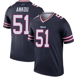 Men's Eli Ankou Buffalo Bills No.51 Legend Inverted Jersey - Navy