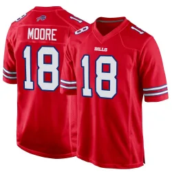 Men's Elijah Moore Buffalo Bills No.18 Game Alternate Jersey - Red