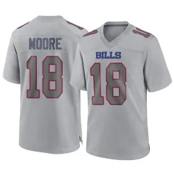 Men's Elijah Moore Buffalo Bills No.18 Game Atmosphere Fashion Jersey - Gray