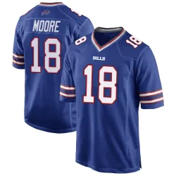 Men's Elijah Moore Buffalo Bills No.18 Game Team Color Jersey - Royal Blue