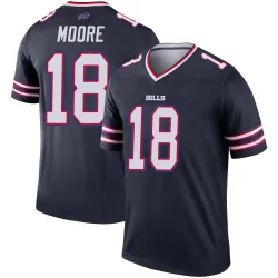 Men's Elijah Moore Buffalo Bills No.18 Legend Inverted Jersey - Navy