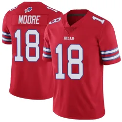 Men's Elijah Moore Buffalo Bills No.18 Limited Color Rush Vapor Untouchable Jersey - Red