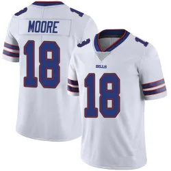 Men's Elijah Moore Buffalo Bills No.18 Limited Color Rush Vapor Untouchable Jersey - White