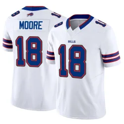 Men's Elijah Moore Buffalo Bills No.18 Limited Vapor F.U.S.E. Jersey - White