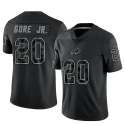 Men's Frank Gore Jr. Buffalo Bills No.20 Limited Reflective Jersey - Black
