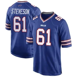 Men's Gable Steveson Buffalo Bills No.61 Game Team Color Jersey - Royal Blue