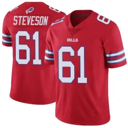 Men's Gable Steveson Buffalo Bills No.61 Limited Color Rush Vapor Untouchable Jersey - Red