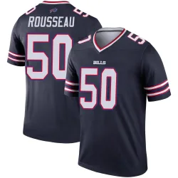 Men's Greg Rousseau Buffalo Bills No.50 Legend Inverted Jersey - Navy