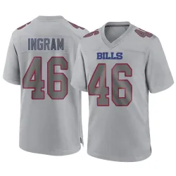Men's Ja'Marcus Ingram Buffalo Bills No.46 Game Atmosphere Fashion Jersey - Gray