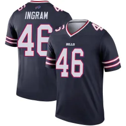 Men's Ja'Marcus Ingram Buffalo Bills No.46 Legend Inverted Jersey - Navy