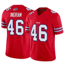 Men's Ja'Marcus Ingram Buffalo Bills No.46 Limited Vapor F.U.S.E. Jersey - Red