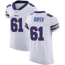 Men's Jacob Bayer Buffalo Bills No.61 Elite Vapor Untouchable Jersey - White