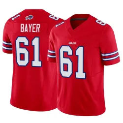 Men's Jacob Bayer Buffalo Bills No.61 Limited Vapor F.U.S.E. Jersey - Red
