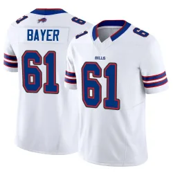 Men's Jacob Bayer Buffalo Bills No.61 Limited Vapor F.U.S.E. Jersey - White
