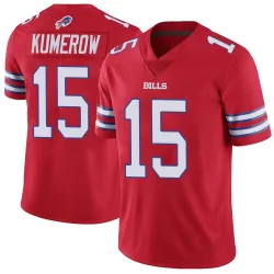 Men's Jake Kumerow Buffalo Bills No.15 Limited Color Rush Vapor Untouchable Jersey - Red