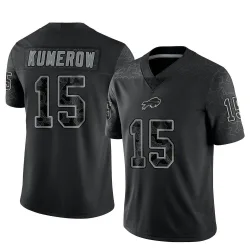 Men's Jake Kumerow Buffalo Bills No.15 Limited Reflective Jersey - Black
