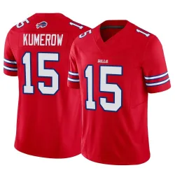 Men's Jake Kumerow Buffalo Bills No.15 Limited Vapor F.U.S.E. Jersey - Red