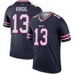 Men's Jalen Virgil Buffalo Bills No.13 Legend Inverted Jersey - Navy