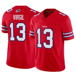 Men's Jalen Virgil Buffalo Bills No.13 Limited Vapor F.U.S.E. Jersey - Red