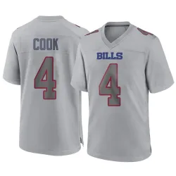 Men's James Cook Buffalo Bills No.4 Game Atmosphere Fashion Jersey - Gray