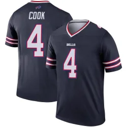 Men's James Cook Buffalo Bills No.4 Legend Inverted Jersey - Navy