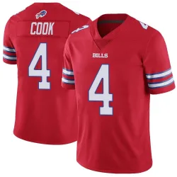 Men's James Cook Buffalo Bills No.4 Limited Color Rush Vapor Untouchable Jersey - Red