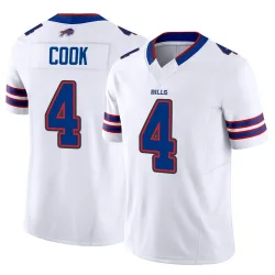 Men's James Cook Buffalo Bills No.4 Limited Vapor F.U.S.E. Jersey - White