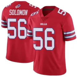 Men's Javon Solomon Buffalo Bills No.56 Limited Color Rush Vapor Untouchable Jersey - Red