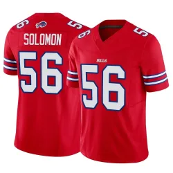 Men's Javon Solomon Buffalo Bills No.56 Limited Vapor F.U.S.E. Jersey - Red
