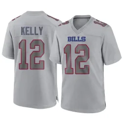Men's Jim Kelly Buffalo Bills No.12 Game Atmosphere Fashion Jersey - Gray