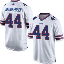 Men's Joe Andreessen Buffalo Bills No.44 Game Jersey - White