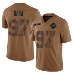 Men's Joey Bosa Buffalo Bills No.97 Limited 2023 Salute To Service Jersey - Brown