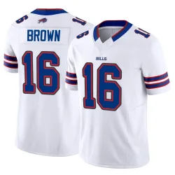 Men's John Brown Buffalo Bills No.16 Limited Vapor F.U.S.E. Jersey - White