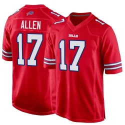 Men's Josh Allen Buffalo Bills No.17 Game Alternate Jersey - Red