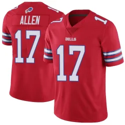 Men's Josh Allen Buffalo Bills No.17 Limited Color Rush Vapor Untouchable Jersey - Red