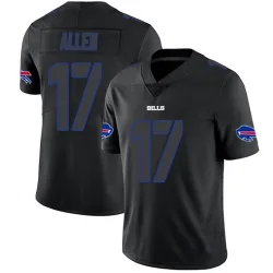Men's Josh Allen Buffalo Bills No.17 Limited Jersey - Black Impact