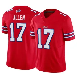Men's Josh Allen Buffalo Bills No.17 Limited Vapor F.U.S.E. Jersey - Red