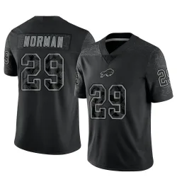 Men's Josh Norman Buffalo Bills No.29 Limited Reflective Jersey - Black